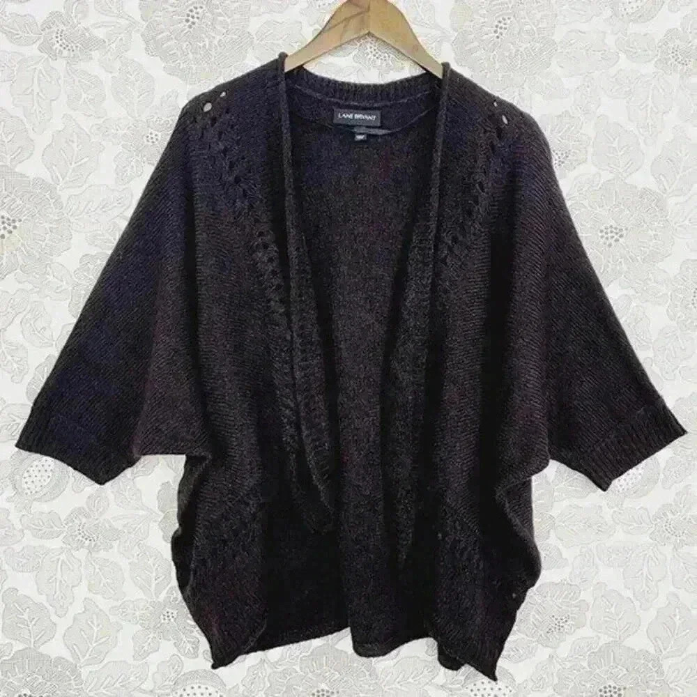 Lane Bryant Open Front Kimono sleeve Heavy Knit Sweater Cardigan 14/16